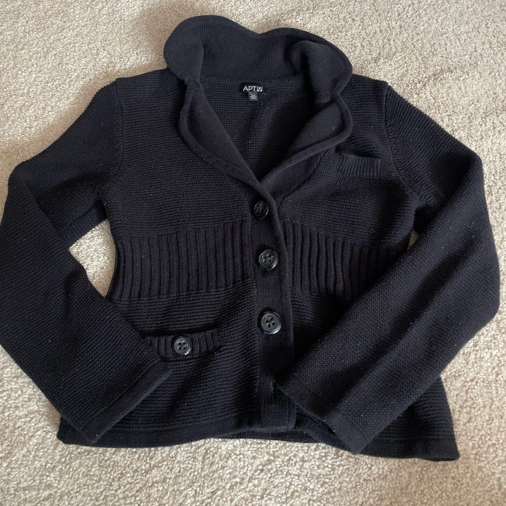 Apt. 9 Women's Elegant Black Cardigan